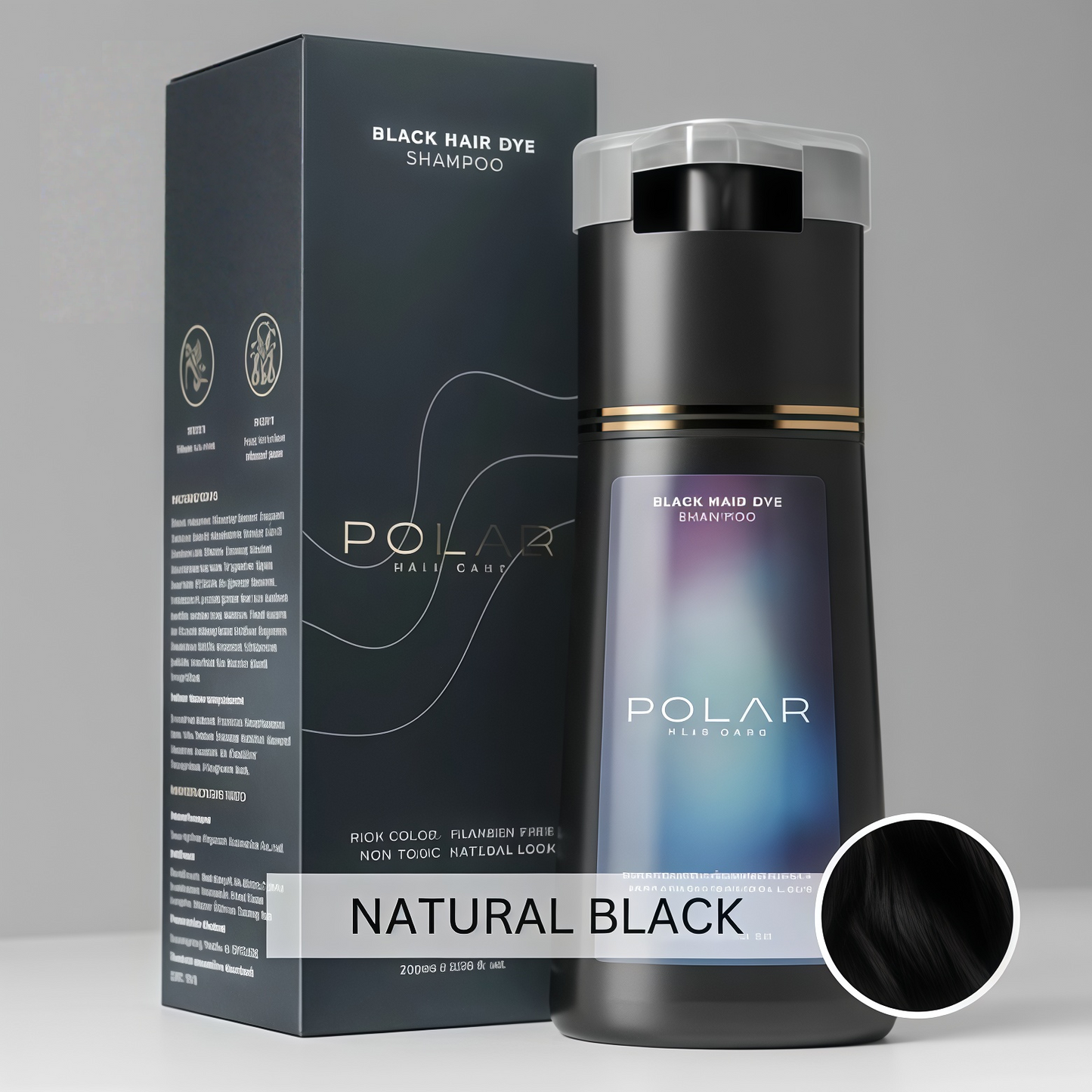 Polar Haircare - Purple Hair Dye Shampoo for Gray Hair for Women & Men - Natural Semi Permanent Vegan Hair Color Shampoo