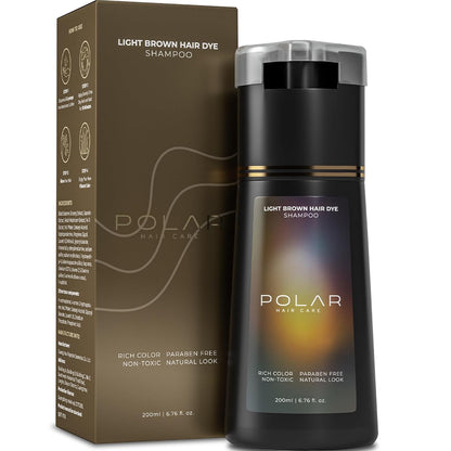 Polar Haircare - Purple Hair Dye Shampoo for Gray Hair for Women & Men - Natural Semi Permanent Vegan Hair Color Shampoo