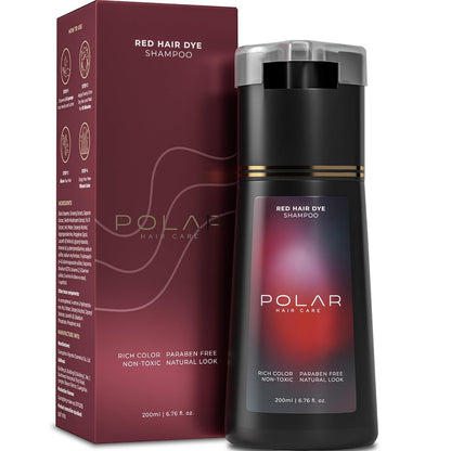 Polar Haircare - Purple Hair Dye Shampoo for Gray Hair for Women & Men - Natural Semi Permanent Vegan Hair Color Shampoo